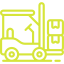 Forklift icon representing local ownership and hands-on warehouse management