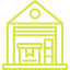 Warehouse icon representing temporary and long-term storage options